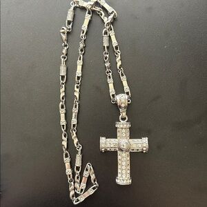 Silver plated Cross Pendant Necklace